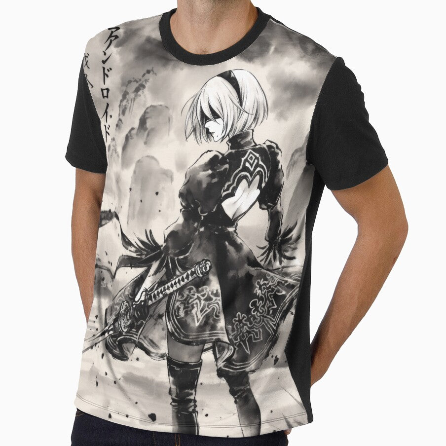 2B Sumi-e by AnimeArsenalPrints