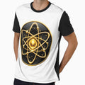 Golden Quantum Atom  Luxury Science Symbol by simaso