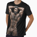 Handsome dark-skinned man, very muscular and hairy by Jevaz