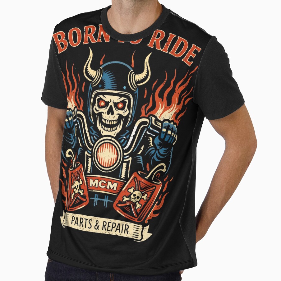 Born to Ride Motorcycle Parts by Matinez Pink