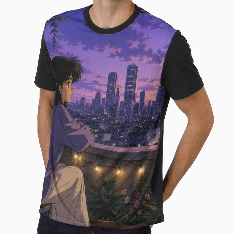 Rooftop View - Classic Anime Aesthetic by bapupa