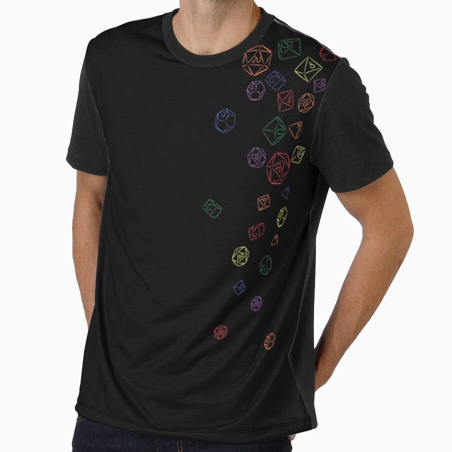 Rainbow Cascading Dice by nicegnome