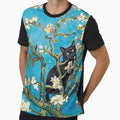 Van Gogh's Almond Blossoms with a Black Cat Surprise by AgingeR