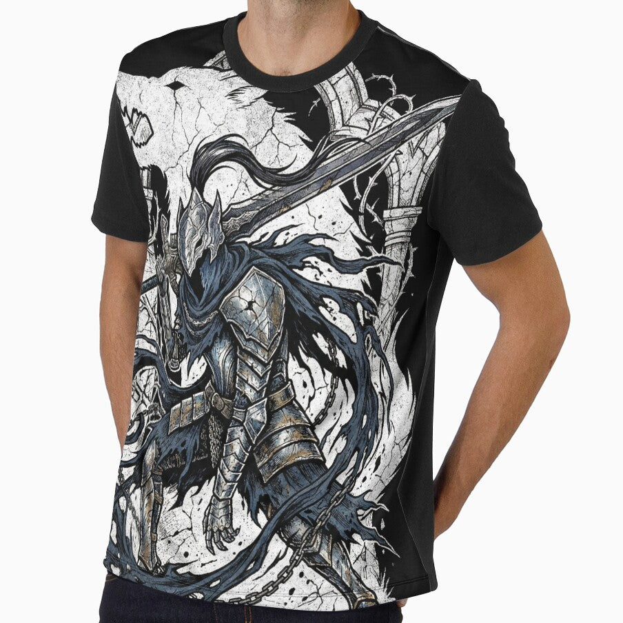 Dark Fantasy Abyss Knight Cursed Sword Wolf Sif Greatsword Fan Art Illustration by Senpaiwaves