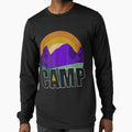 Camp With Purple Mountains Outdoor Scene And Sunset by beatabea