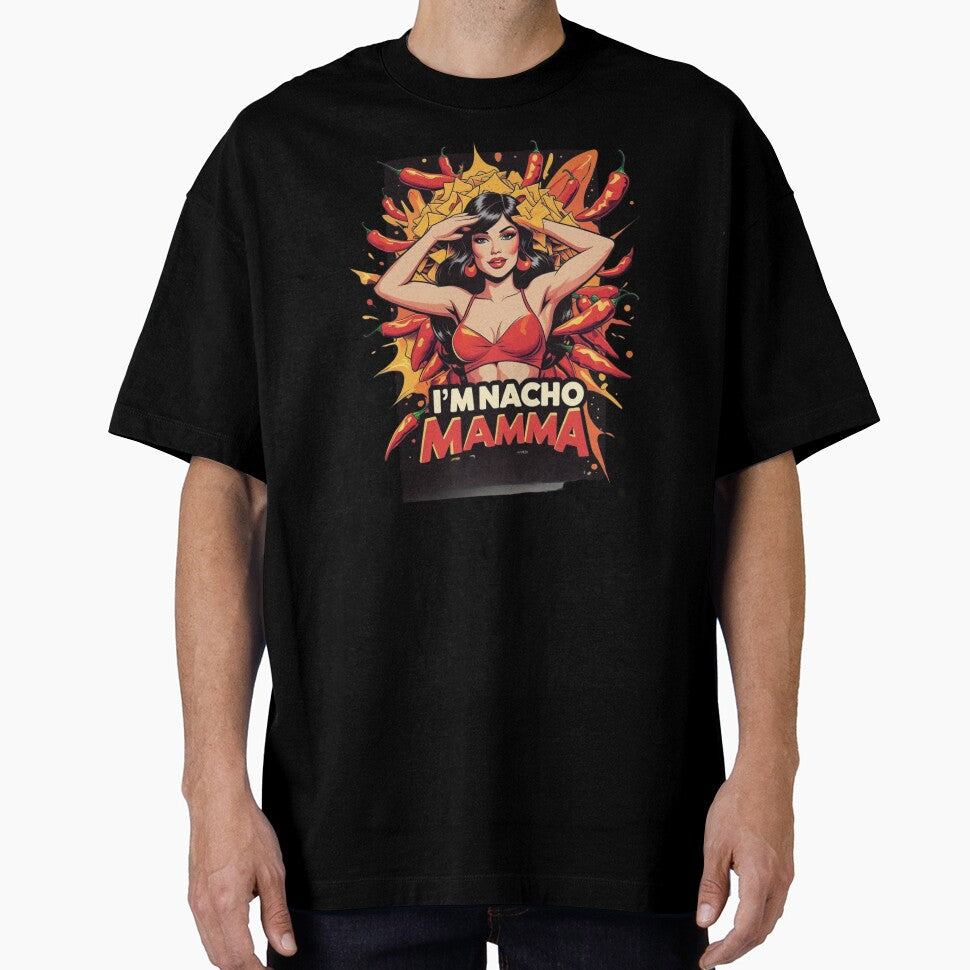 I’m Nacho Mamma – Funny Nacho Food Pun Pop Art T-Shirt by MockingMerch