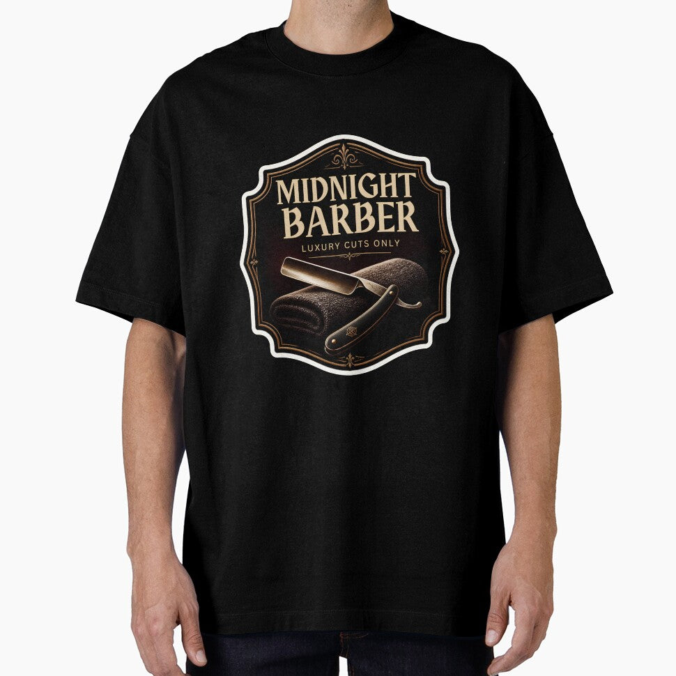 Midnight Barber Luxury Cuts Only Vintage Sign Design by Barber MD Culture