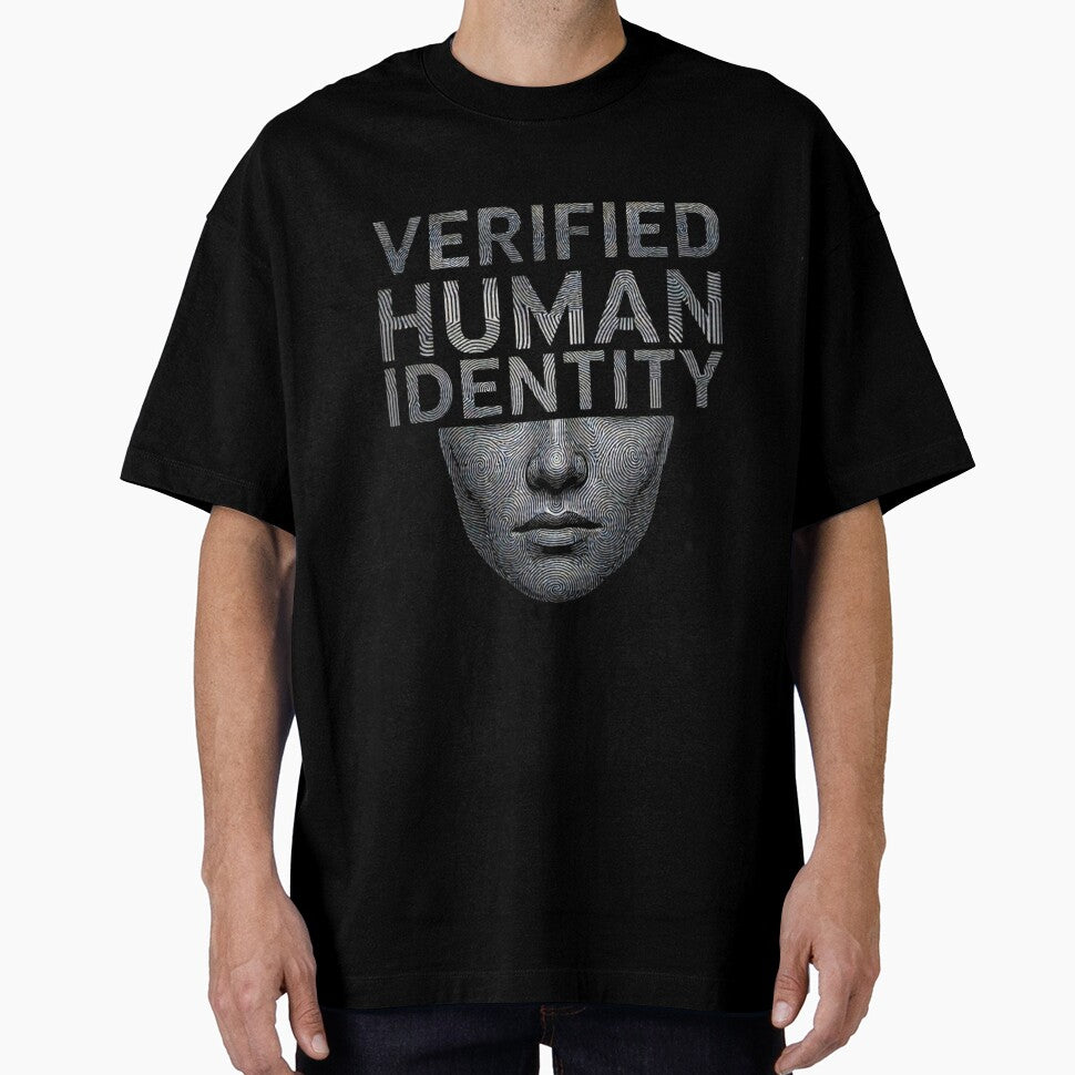 Verified Human Identity Cyberpunk Biometric Face Art by ANJ Creative Designs