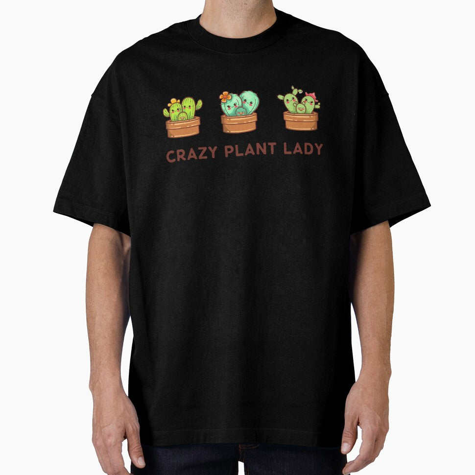 Crazy Plant Lady Funny Kawaii Cactus illustration by Pexilus
