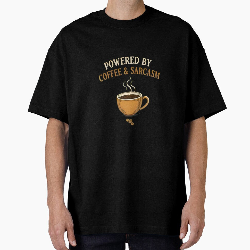 Powered By Coffee and Sarcasm Funny Gift Idea by DesignRush786