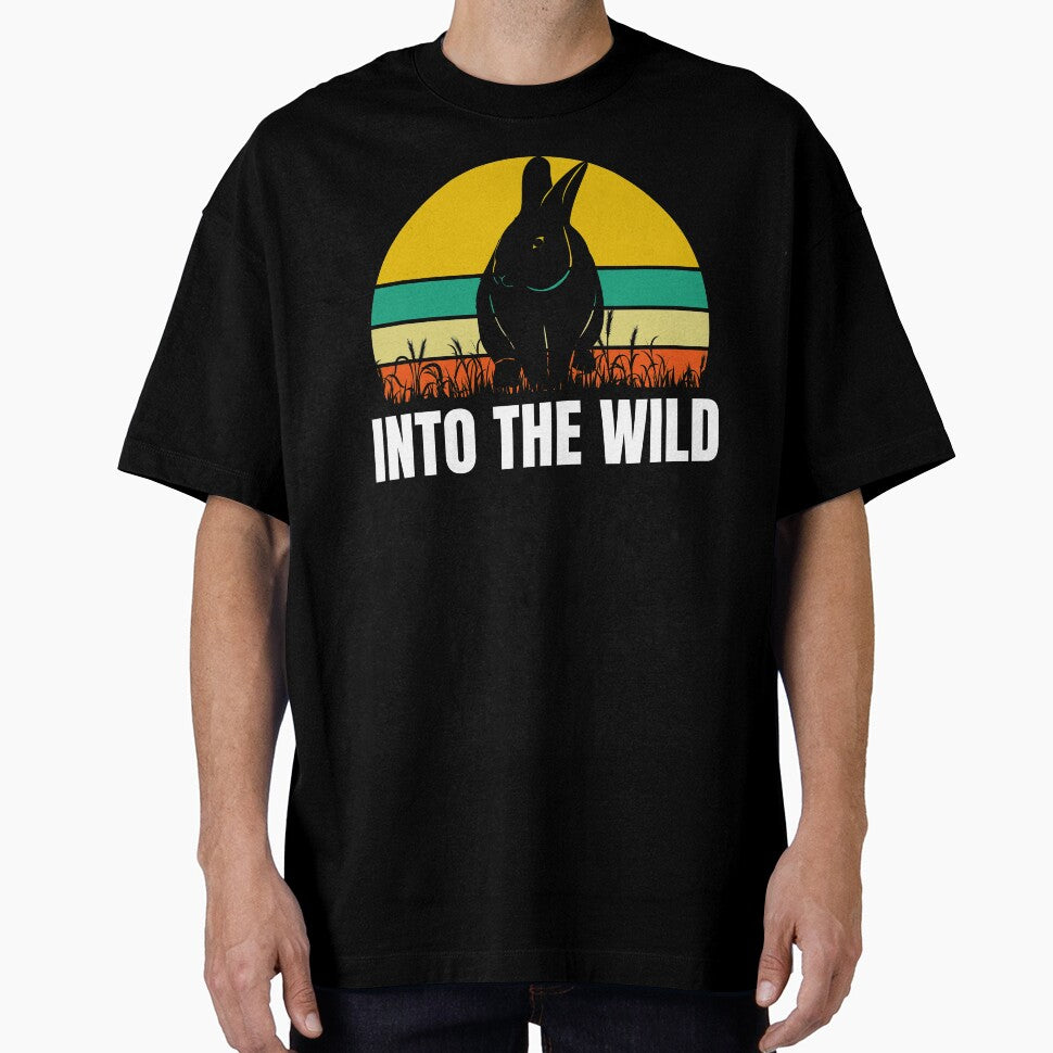 Into The Wild - Retro Vintage Sunset Rabbit by Peishan02