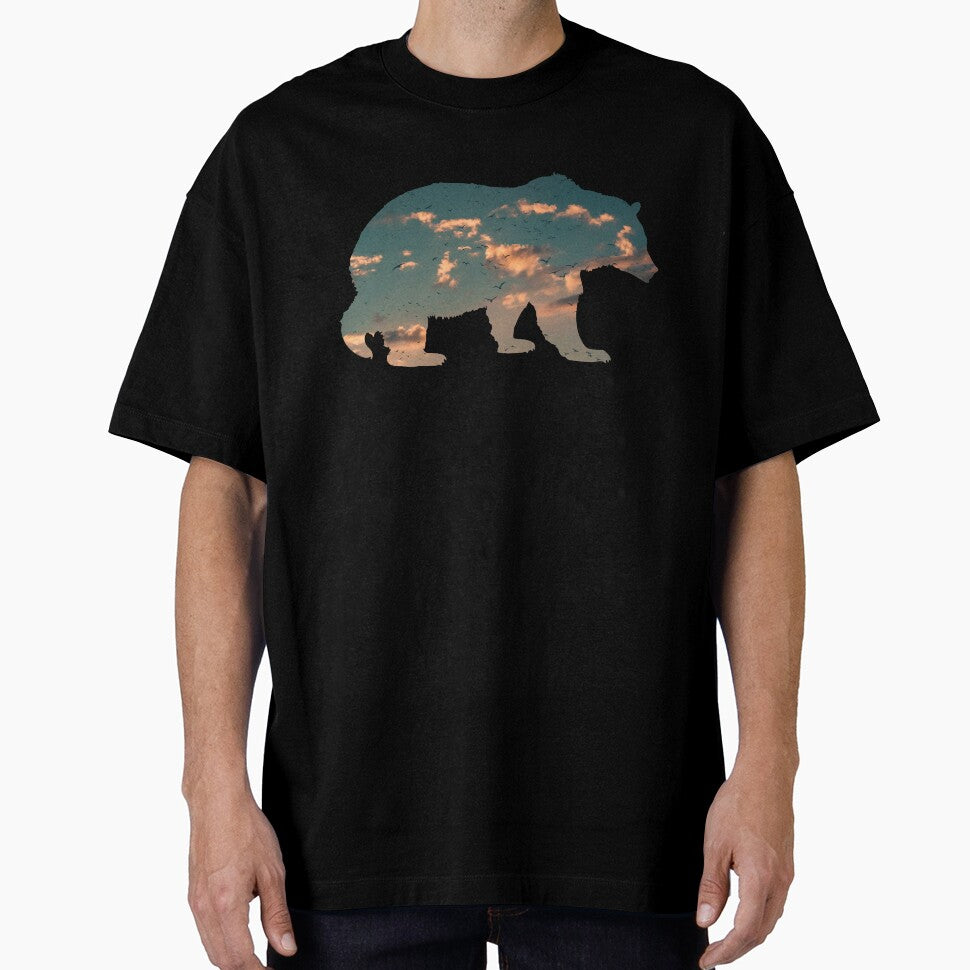 Bear with Birds and Fluffy Clouds - Double Exposure by vo1d-mind