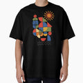 Geometric Sun Abstract Art Bauhaus Style Colorful Shapes Design by ViviNyks