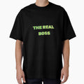 The Real Boss Neon Green Glitch Typography by Rhodes Shop