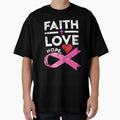 Faith Love Hope Breast Cancer Awareness T-Shirt by AllStarMerch