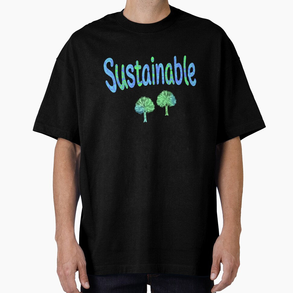 Sustainable Word Art with Nature Texture and Trees by MigWhimsy