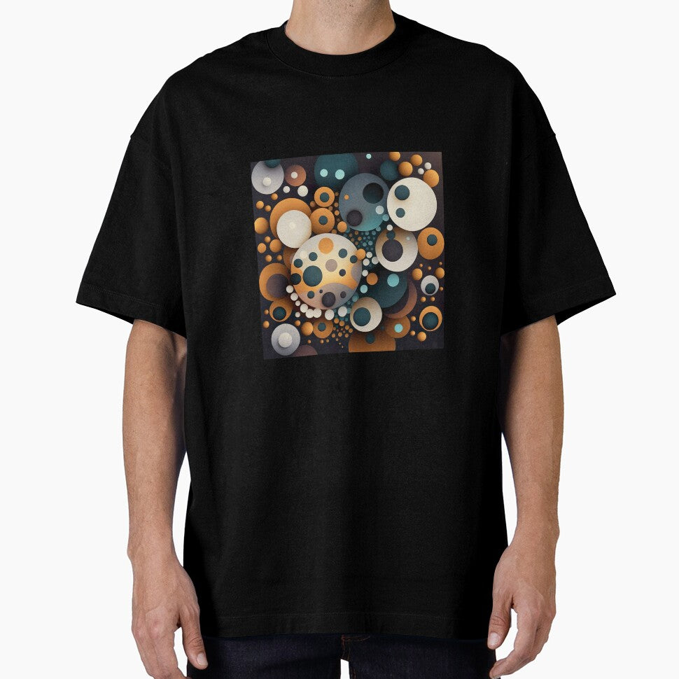 Circles ! overlapping earth colors in abstract form of polka dots design by UmagineArts