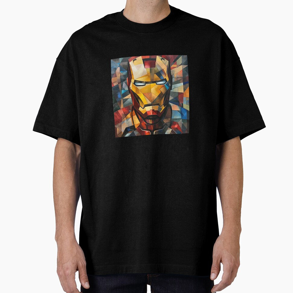 Portrait of a Ironman illustration in cubist style by HANGLEMAN