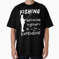 Fishing because therapy is expensive. Fisherman, fishing dad, by Verle-art
