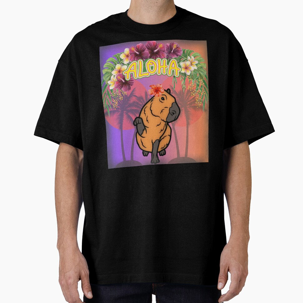 Aloha Capybara - Exotic Vibes and Floral Delights by NewtBoo