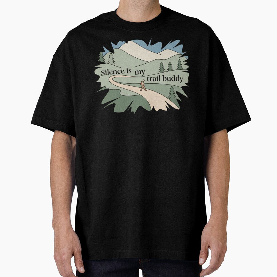 Silence Is My Trail Buddy – Minimalist Hiking Design by CrunchyGoats