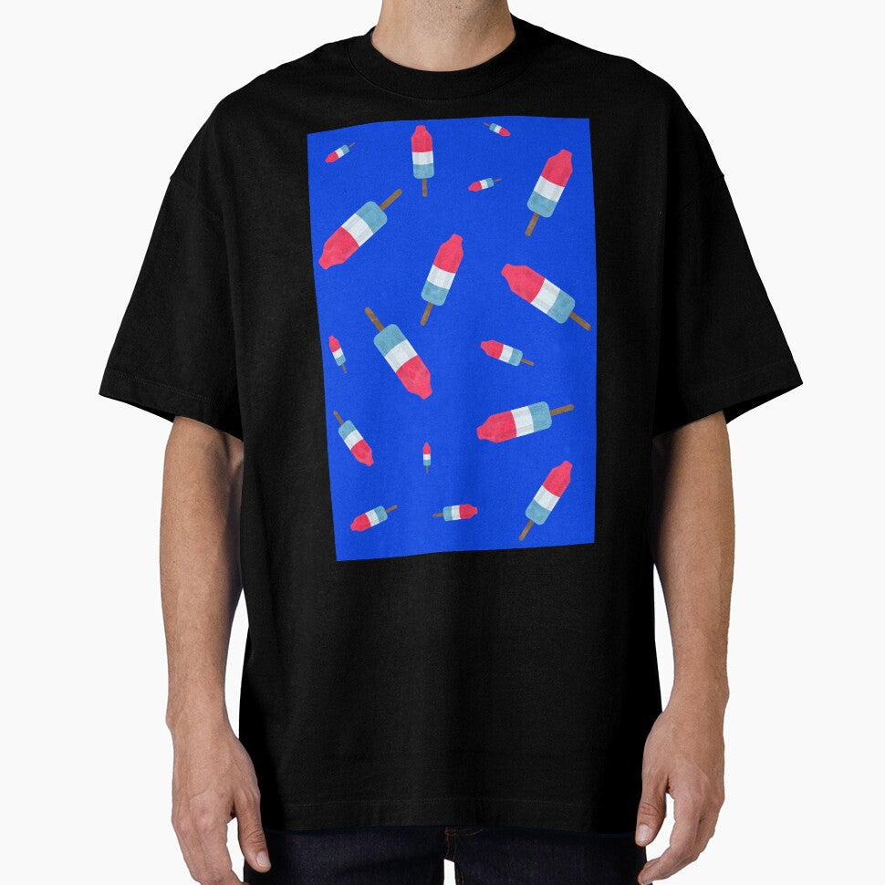 Popsicles -  Retro Pattern - (cobalt blue background) by Octavia Soldani