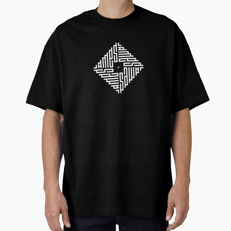 JAMES | White  | Modern Geometric Kufi Calligraphy | From Name to Art by FOR YOUR NAME
