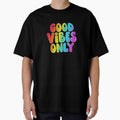 Good Vibes Only Rainbow Bubble Text by DeadpanThreads