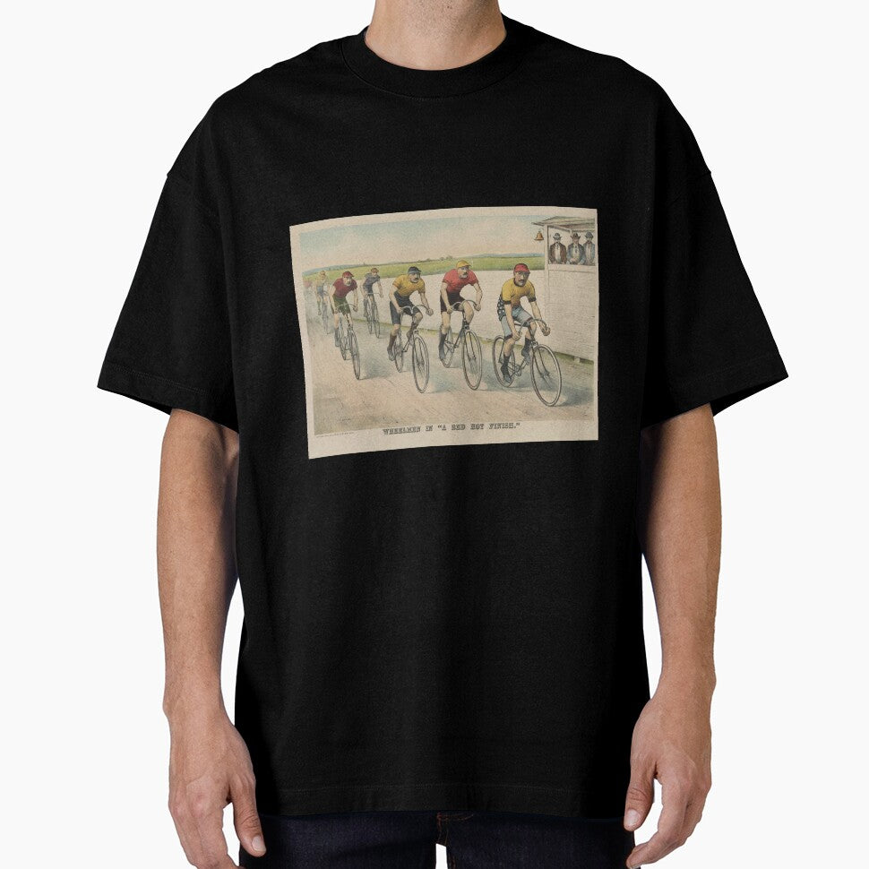 Vintage Cycling Race Illustration (1894) by BravuraMedia