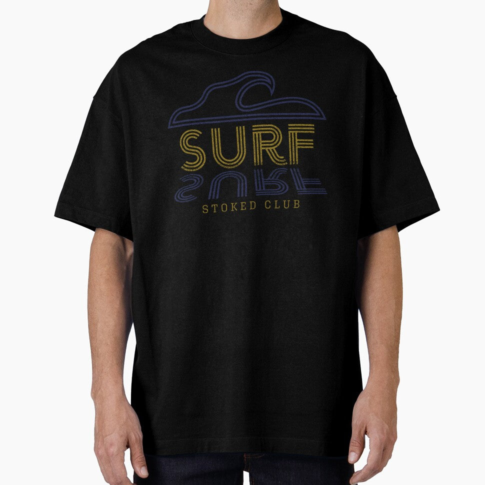 Surf  Stoked Vintage Retro Wave by Maud Tee Art