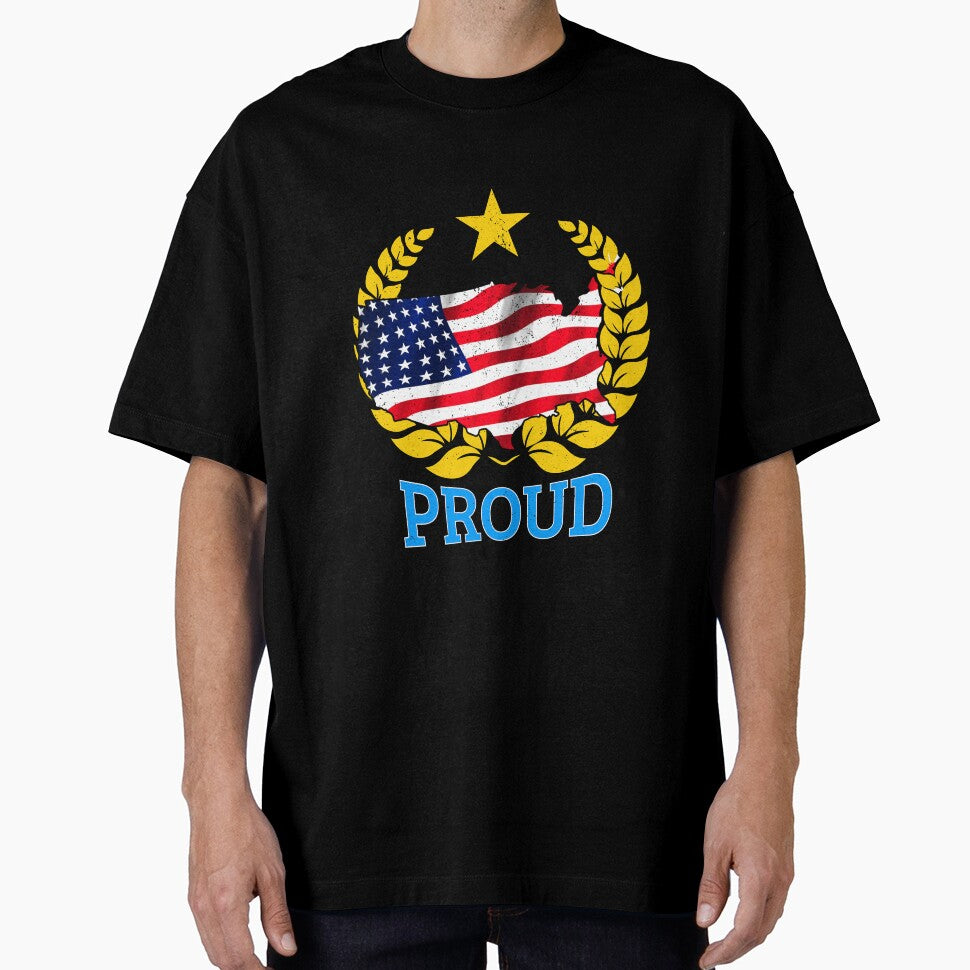 Proud American T-Shirt for Men and Women by AllStarMerch