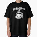 Coffee First – Funny Coffee Lover Quote | Cute Caffeine Addict Typography | Barista & Morning Coffee Gift for T-Shirt, Sticker, iPhone case, mug, bag by ArtByTripti