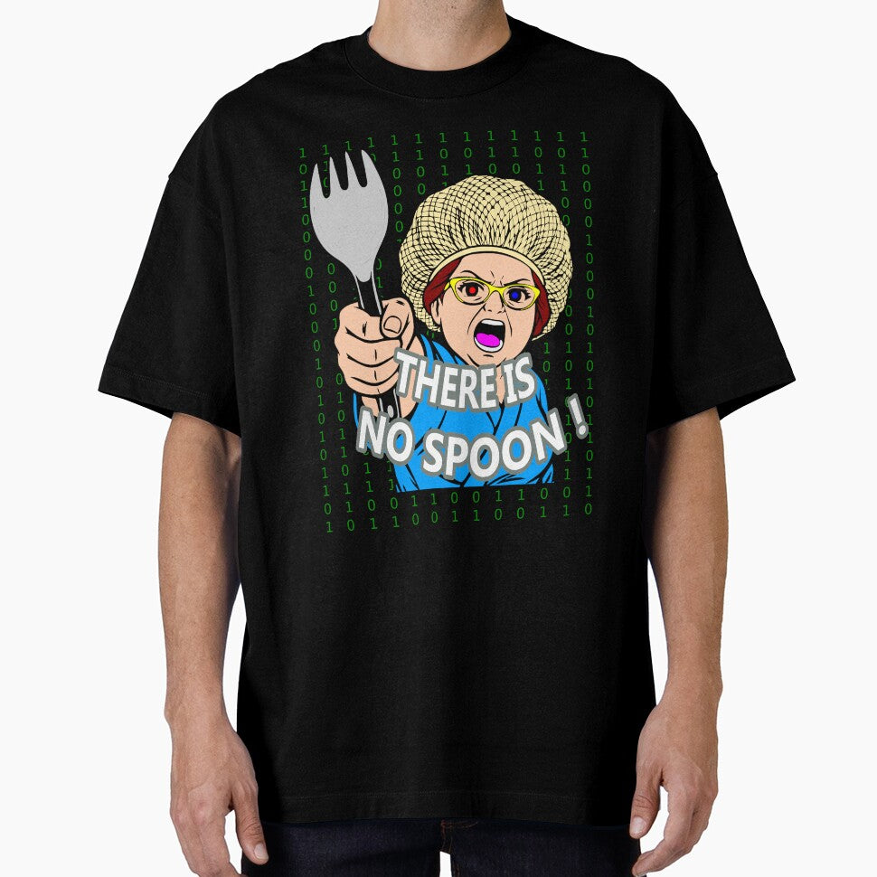 There Is No Spoon Matrix Lunch Lady (matrix code) by ChR-oman