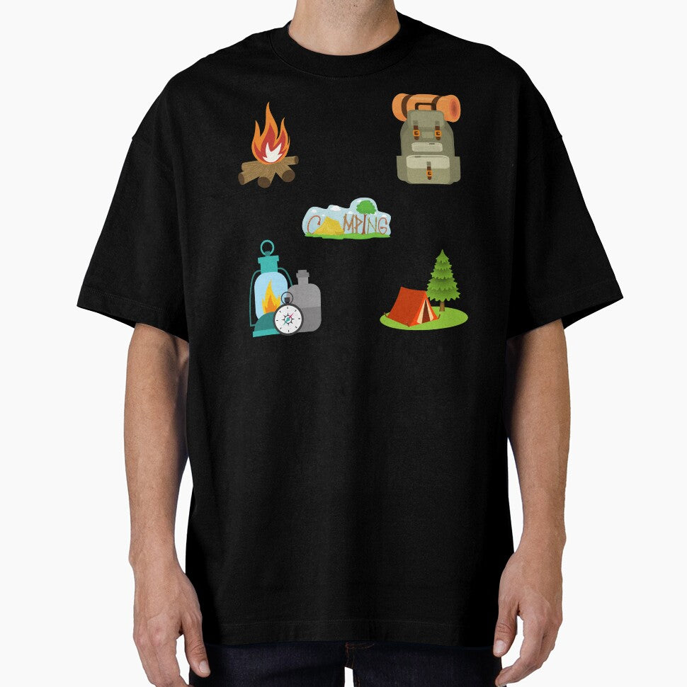 Camping Campfire Backpack Tent Gear Stickerpack by Web CreationsNL