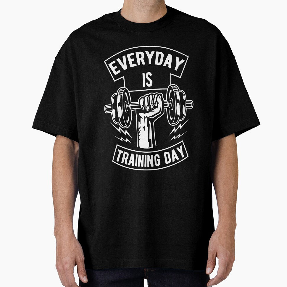 Everyday Is Training Day Funny Workout Fitness Weight Lifting Unisex T-Shirt workout lover by tempotats