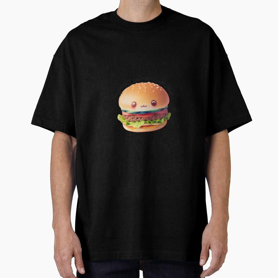 Clipart of a cute happy burger. by Vegasstickers