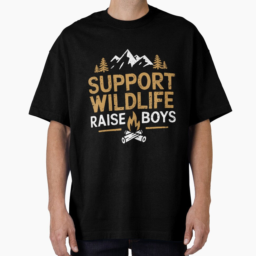 Support Wildlife Raise Boys Camping Outdoor Family Campfire by endabettyau