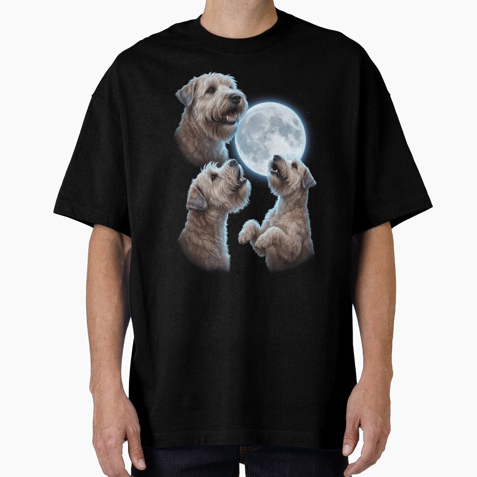 Soft Coated Wheaten Terrier Howling Moon Art Dog Owner by TerryConnells