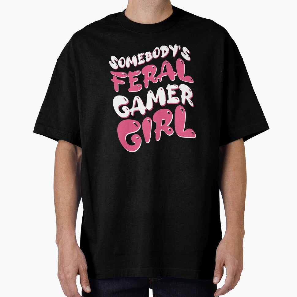 Somebody's Feral Gamer Girl Retro Groovy Women Gift by LADistrictGarb