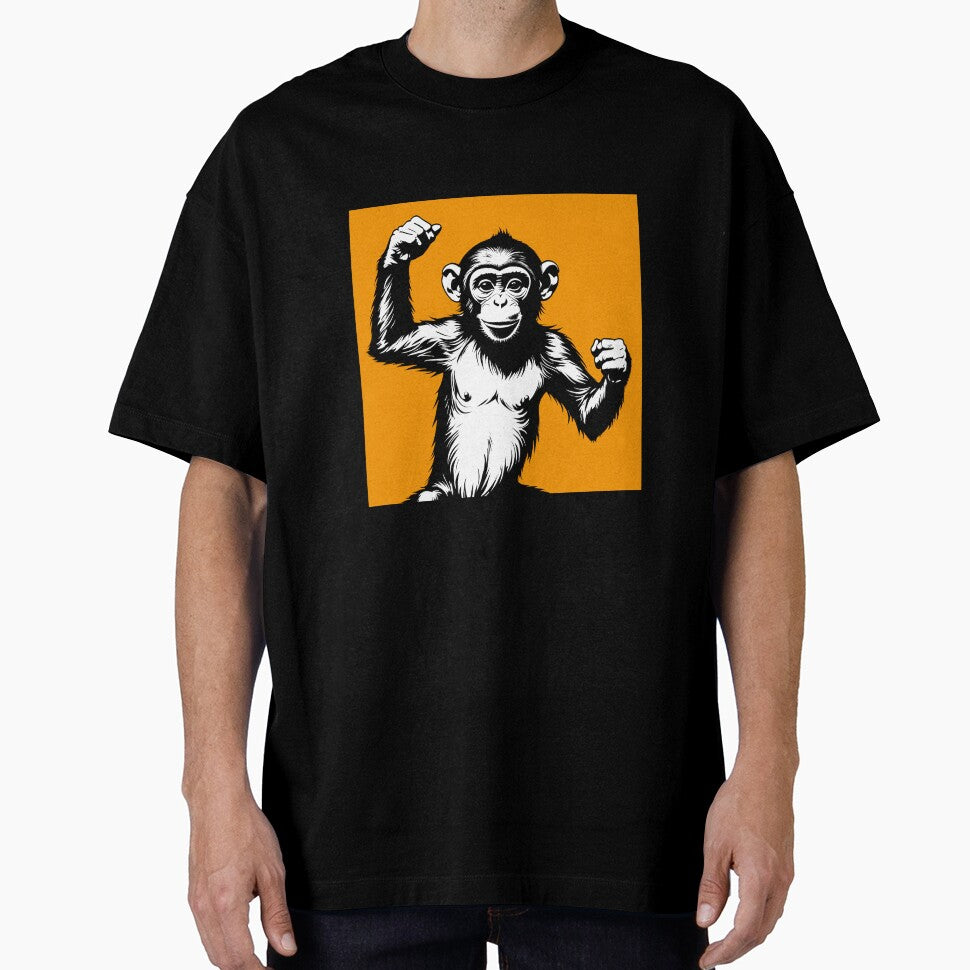 Monkey orangutan gorilla animal vintage retro cool art by anrecat