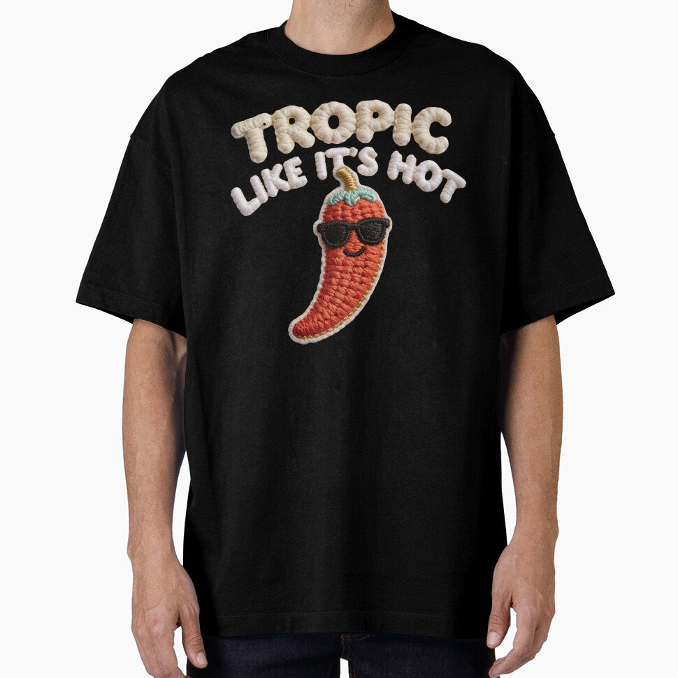 Funny Chili Pepper Tropic Like It's Hot by Moss and Moon Studio