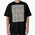 Tan and Black Modern Cube Geometric Shape Pattern Pairs 2022 Popular Color Collector's Item AF-45 - Colour Trends - Shades - Hues by ColorOfTheYears