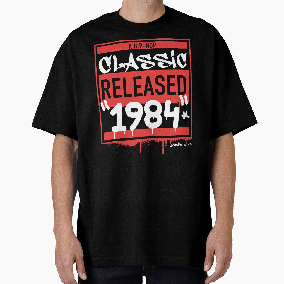 Black 1984 Hip Hop born year artwork for all old school Hip Hop lovers. by studioochee03