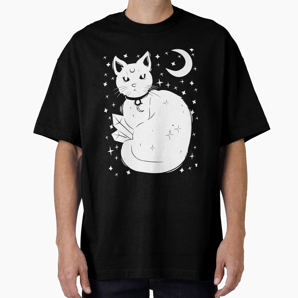 Crescent Moon Crystal Cat by LadyZodiac