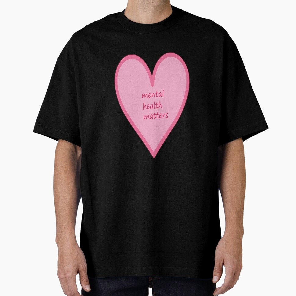 Mental Health Matters Pink Heart Sticker by stylishsketcher