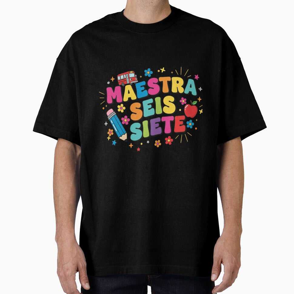 Maestra Seis Siete Colorful Teacher Art by Wear Nova