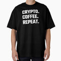 Crypto.  Coffee.  Repeat.  - White Text by Fight The Shirts