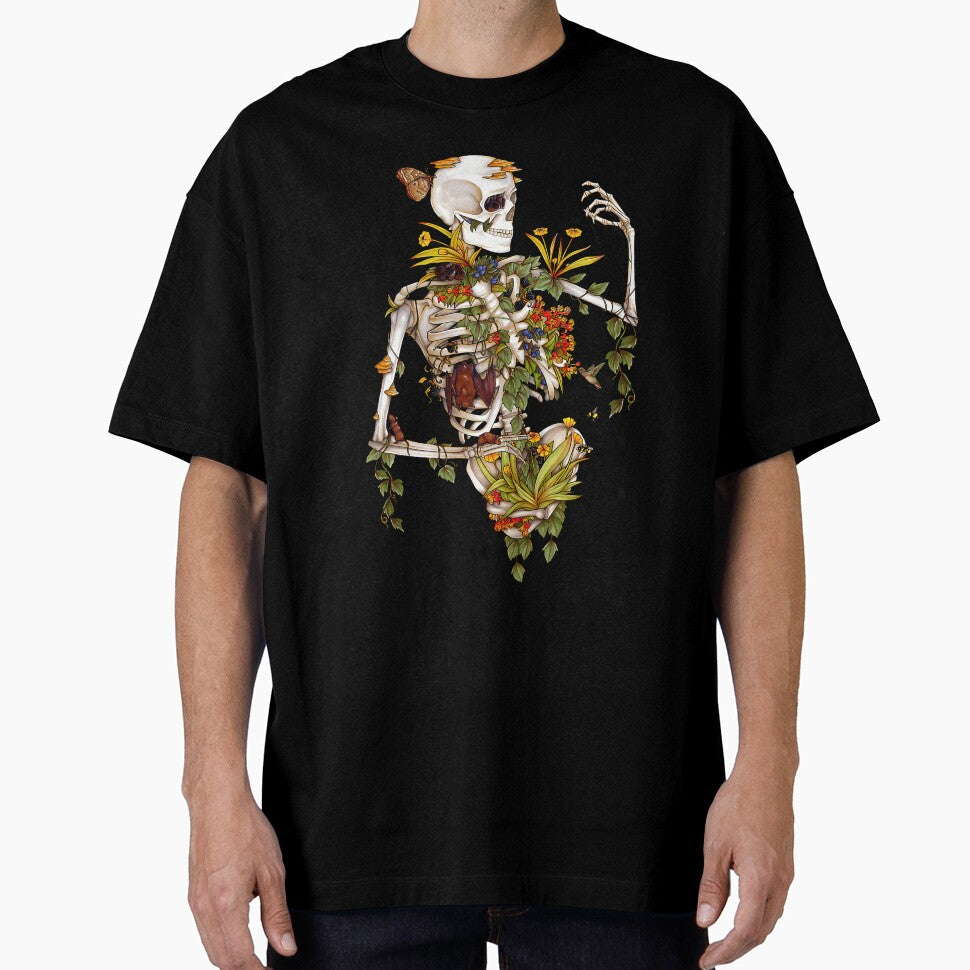 Bones And Botany Floral Skeleton Art by xuxqhpbmr34