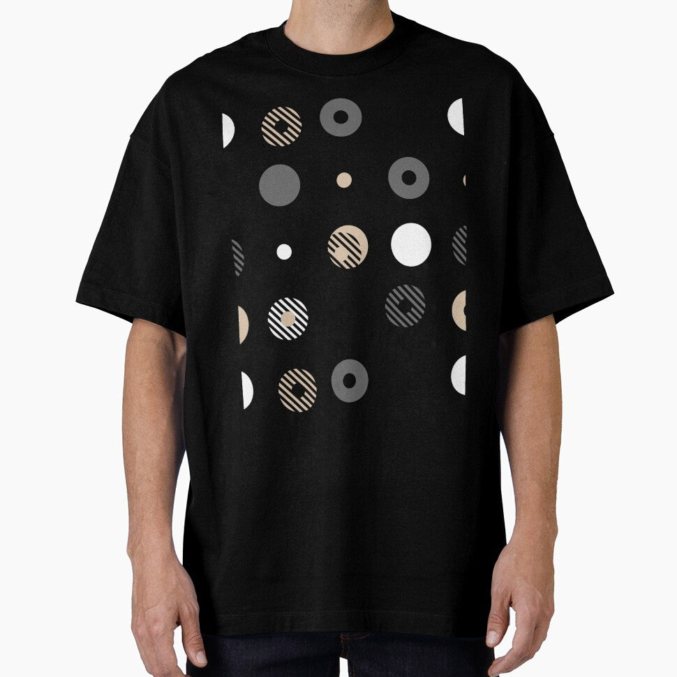 Brown Gray Black White Stripe Circle Dot Pattern Pairs DE 2022 Trending Color Cliff's View DEC720 by ColorOfTheYears