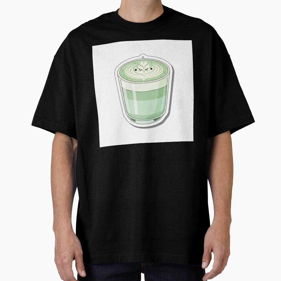 Cute Matcha Latte – Kawaii Green Tea Illustration by zenaikido